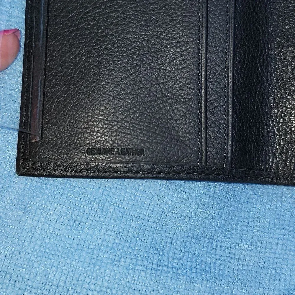 Western Genuine Leather Two Tone Checkbook Wallet Card Holder Horse Horseshoe